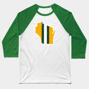 Wisconsin Helmet, Retro - Green Baseball T-Shirt